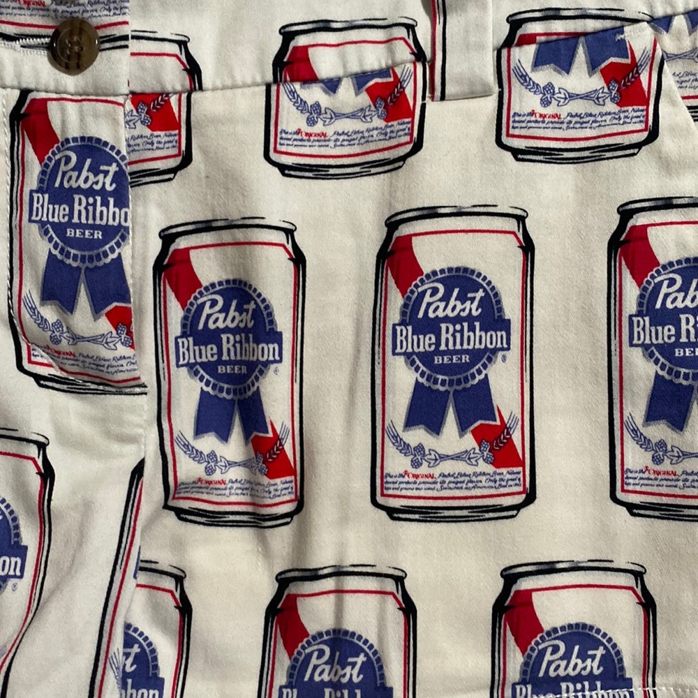 LOUDMOUTH SHORT SHORTS💕 Pabst Blue Ribbon can design.